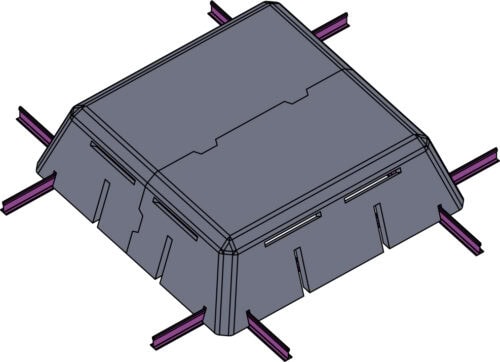 2 x 2 light hood silencer